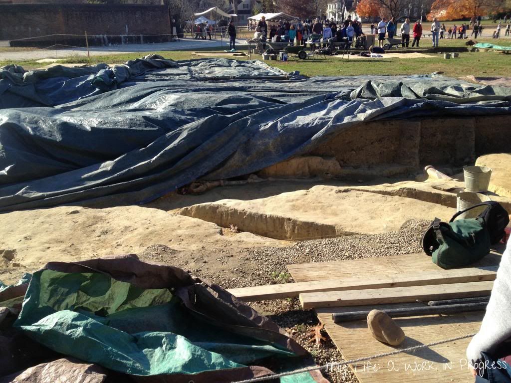 Archaeology site within Colonial Williamsburg