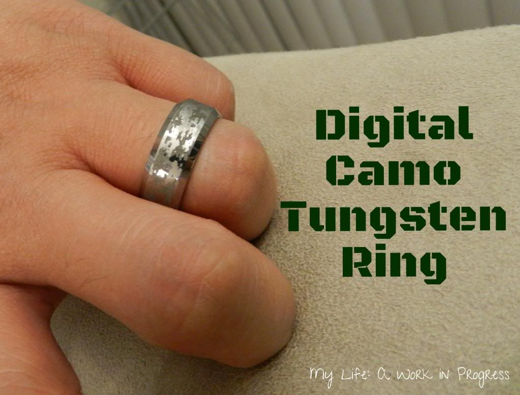 Digital camo tungsten ring- Find it on My Life: A Work in Progress