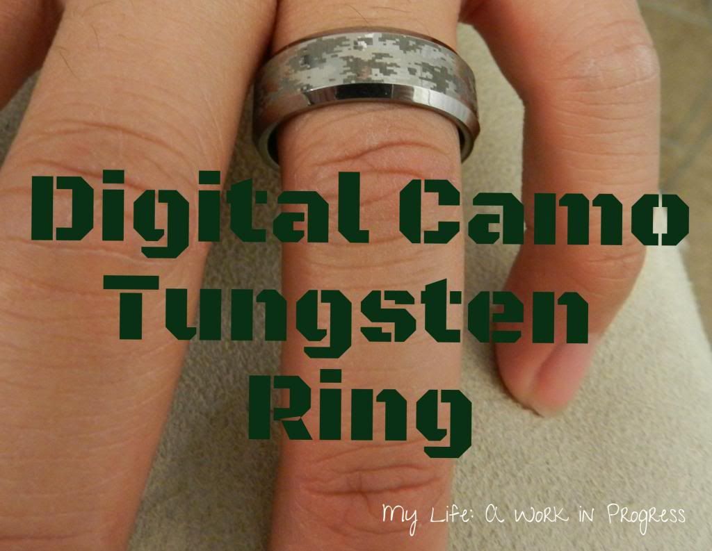 Digital camo tungsten ring- Find it on My Life: A Work in Progress