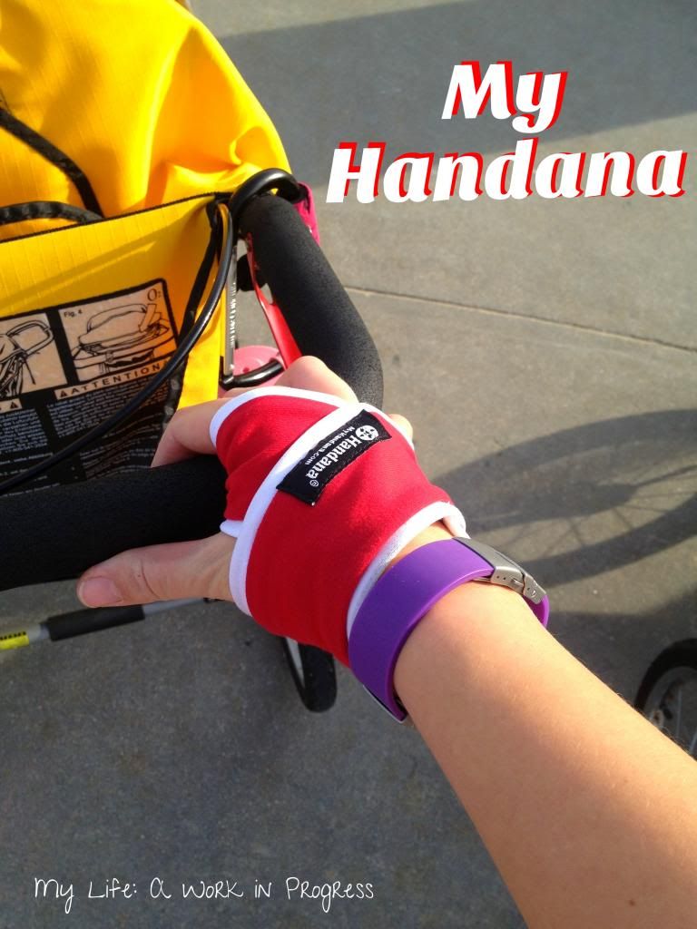 Handanas are sweat bands that slip on and wrap around your hand. They're convenient and they work! Find out more on My Life: A Work in Progress
