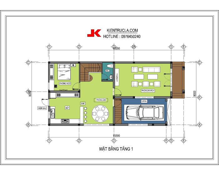 Mẫu thiết kế mặt bằng biệt thự 2 tầng