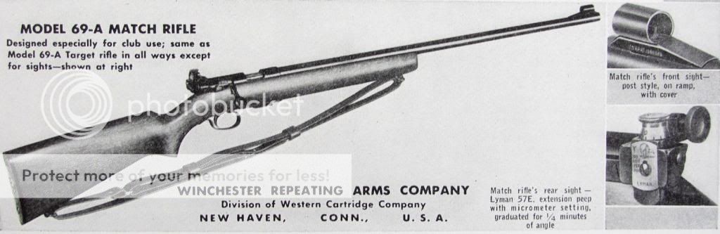 Early Winchester 69-A Target and Match Advertisement | Rimfire Central ...