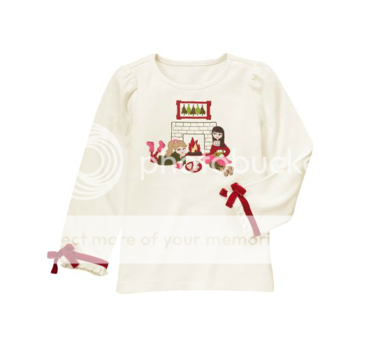 New Girls Winter Holiday Tee Shirt 5 Gymboree Fireplace Cozy Owl $21 95