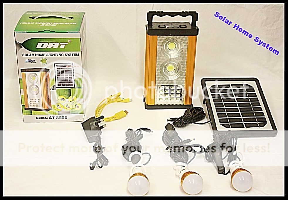 Dat Solar 10w Home System Kit Market Outdoor Light Phone Usb